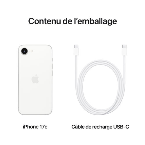 iPhone 17e de 256 Go d'Apple - Blanc - Déverrouillé