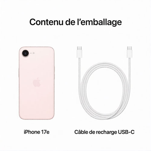 iPhone 17e 512 Go d'Apple – Rose pâle - Déverrouillé