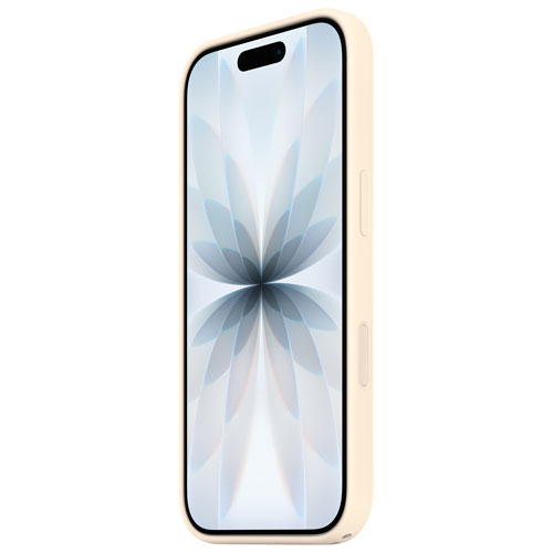 Étui rigide ajusté en silicone avec MagSafe d'Apple pour iPhone 17 - Vanille