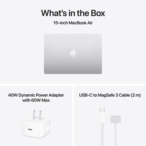 MacBook Air de 15,3 po avec Touch ID d'Apple (2026) - Argent (M5 d'Apple/RAM 16 Go/SSD 1 To) - Anglais