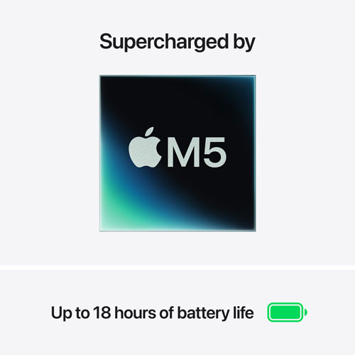 MacBook Air de 15,3 po avec Touch ID d'Apple (2026) - Argent (M5 d'Apple/RAM 16 Go/SSD 1 To) - Anglais