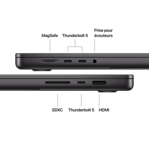 MacBook Pro de 16,2 po d'Apple (2026) - Noir infini (M5 Pro d'Apple/RAM 24 Go/SSD 1 To