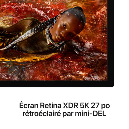 Moniteur inclinable à écran Retina XDR 5K en verre de 27 po Studio Display d'Apple (MFEN4CL/A)