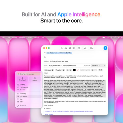 MacBook Neo de 13 po avec Touch ID d'Apple (2026) - Rose pastel (A18 pro d'Apple/RAM 8 Go/SSD 512 Go