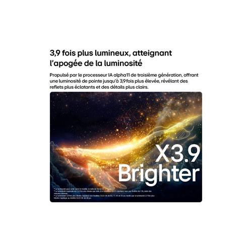 Téléviseur intelligent webOS HDR DELO UHD 4K de 65 po G6 de LG avec support mural inclus (OLED65G6WUA.ACC) - 2026