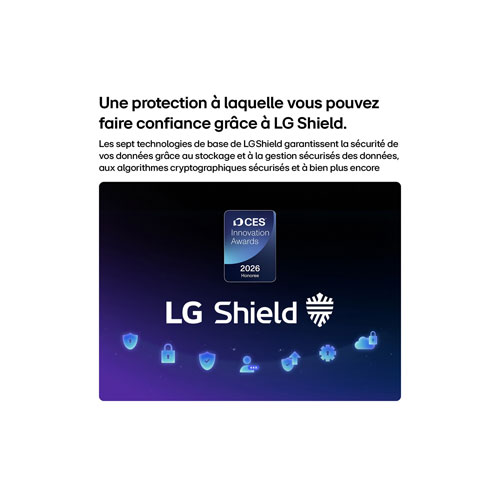 Téléviseur intelligent webOS HDR DELO UHD 4K de 97 po G6 de LG avec support mural inclus (OLED97G6WUA.ACC) - 2026