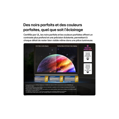 Téléviseur intelligent webOS HDR DELO UHD 4K de 83 po G6 de LG avec support mural inclus (OLED83G6WUA.ACC) - 2026