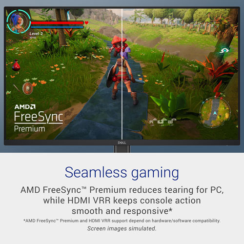 Moniteur de jeu FreeSync ACL IPS HD intégrale GàG 1 ms 240 Hz de 27 po de Dell (SE2726HGS) - Noir