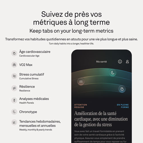 Anneau intelligent Oura Ring 5 dédié au sommeil et à la forme physique - Taille