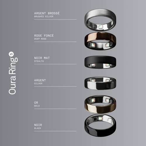 Anneau intelligent Oura Ring 5 dédié au sommeil et à la forme physique - Taille