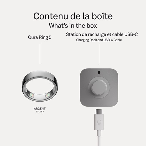 Anneau intelligent Oura Ring 5 dédié au sommeil et à la forme physique - Taille