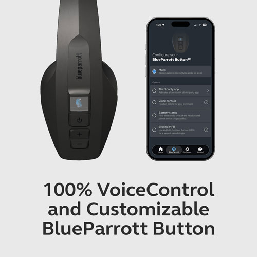 Casque sans fil Pro B450 de BlueParrott avec microphone et suppression du bruit