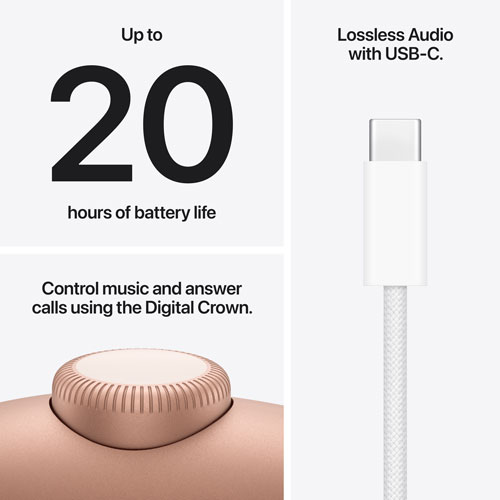 Casque d'écoute Bluetooth à suppression du bruit AirPods Max 2 (USB-C) d'Apple
