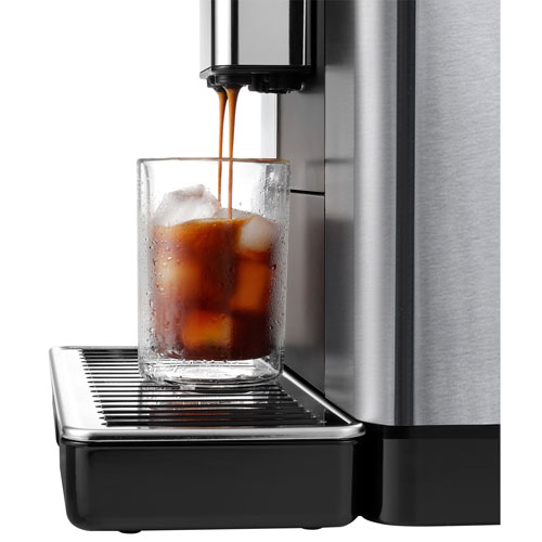 Machine à espresso automatique PrimaDonna Aromatic de De'Longhi avec mousseur à lait et moulin à café - Acier inoxydable/Noir