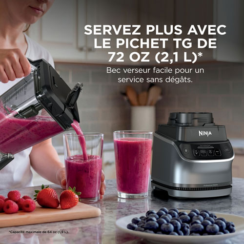 Ensemble mélangeur et robot culinaire professionnel UltraCrush de Ninja de 1 500 W (puissance de crête) et capacité de 72 oz