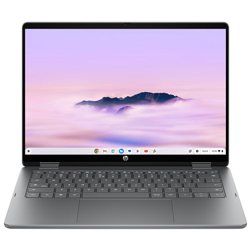 Chromebook à écran tactile 14 po de HP - Argenté météorite (Core 3 N355 d'Intel/RAM 8 Go/SSD 512 Go/Chromebook Plus)
