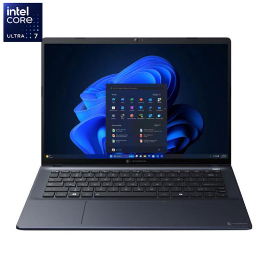Portable professionnel de 14 po Tecra A40‑M de Dynabook - Bleu foncé (Core Ultra 7 d'Intel/RAM 32 Go/SSD 1 To/Windows 11 Professionnel) - Anglais