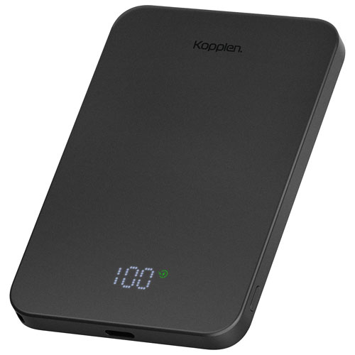Chargeur portable à deux ports USB-C PD 20 W 5000 mAh avec MagSafe de Kopplen - Gris
