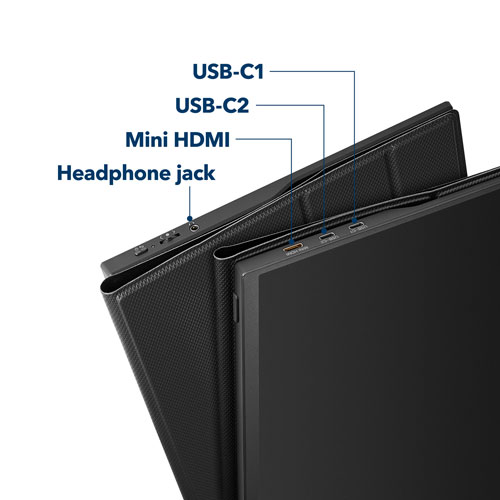 Moniteur portatif DEL IPS HD intégrale Insignia de 15,6 po (NS-156PM-C) - USB-C - Exclusivité Best Buy