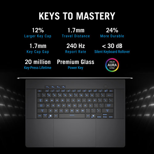 ASUS Zephyrus G16 16" Gaming Laptop - Eclipse Grey (Intel Core Ultra 9 285H/32GB RAM/512GB SSD/GeForce RTX 5060/Win11)