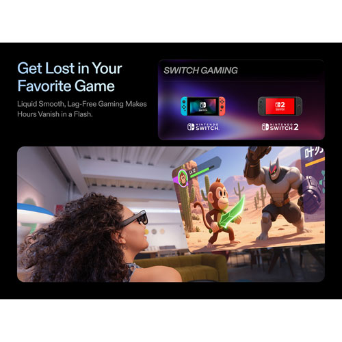 Xreal One Pro Glasses with AI, Photo, Video, Audio - Large - Black