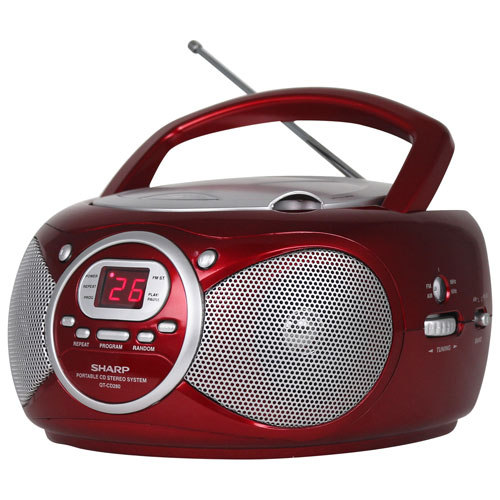 Sharp QT-CD280 Portable CD Boombox - Red