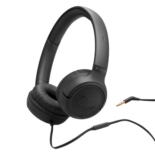 Casque d'écoute supra-auriculaire avec fil Tune 530 de JBL - Noir