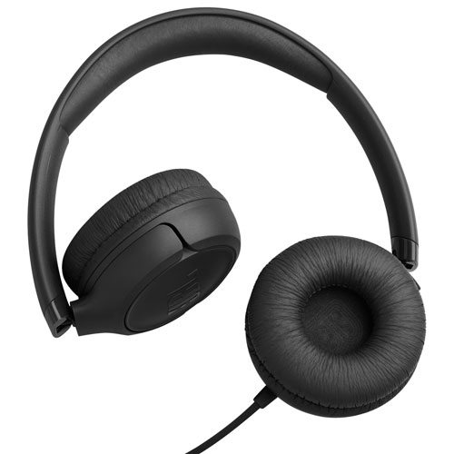 JBL Tune 530 On-Ear Wired Headphones - Black