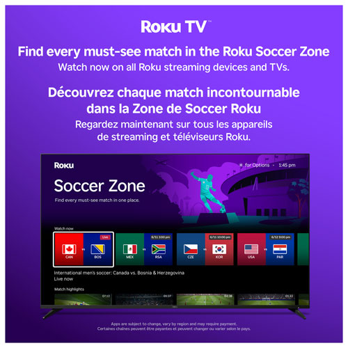 Téléviseur intelligent QLED HDR UHD 4K de 55 po série Select de Roku (55R5D5CA) - 2026