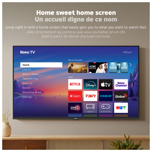 Téléviseur intelligent Roku DEL HDR UHD 4K de 43 po série R4 Select de Roku (43R4E5CA) - 2026