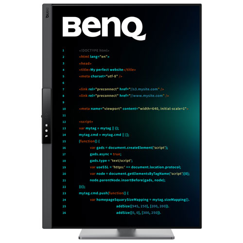 Moniteur DEL IPS Ultra HD 4K 120Hz GàG 5 ms de 28 po de BenQ (RD280UG) - Gris
