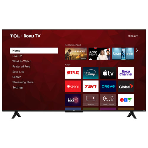 Téléviseur intelligent Roku DEL HDR UHD 4K S4LR de 50 po de TCL (50S4LR) - 2026