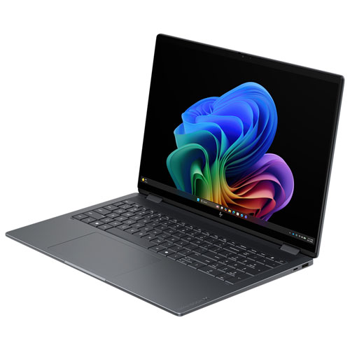 Portable 2-en-1 à écran tactile 16 po OmniBook X Flip de HP - Aluminium gris éclipse (Core Ultra 5 325 d'Intel/RAM 16 Go/SSD 1 To)