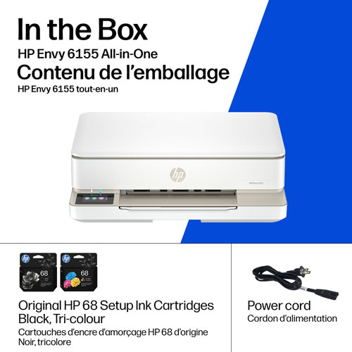 Imprimante à jet d'encre tout-en-un Envy 6155 de HP - Essai gratuit de 3 mois Instant Ink de HP inclus*