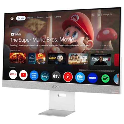 Moniteur intelligent Google TV DEL IPS Ultra HD 60 Hz de 32 po ZenScreen d'ASUS avec temps de réponse de 5 ms gris à gris (MS32UC)