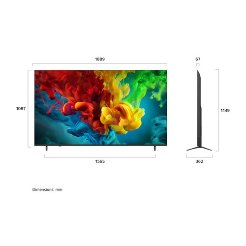 Téléviseur intelligent webOS UHD 4K HDR QNED mini-DEL QNED82 de 85 po de LG (85QNED82BUA.ACC) - 2026