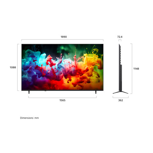 Téléviseur intelligent webOS QNED HDR mini-DEL UHD 4K QNED75 de 85 po de LG (85QNED75BUA.ACC) - 2026