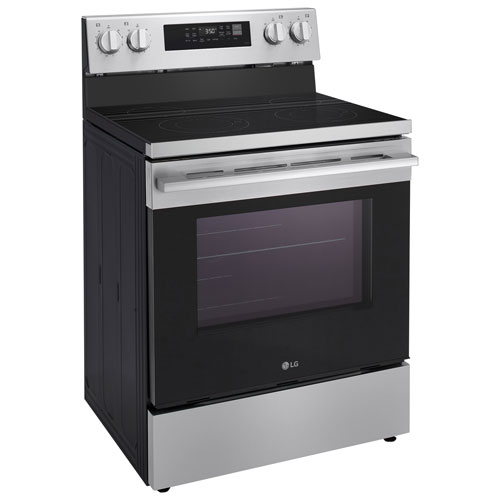 LG 30" 6.3 Cu. Ft. True Convection Freestanding Electric Air Fry Range (LREN6321VE) - Stainless Steel