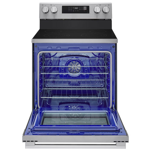 LG 30" 6.3 Cu. Ft. True Convection Freestanding Electric Air Fry Range (LREN6321VE) - Stainless Steel