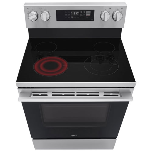 LG 30" 6.3 Cu. Ft. True Convection Freestanding Electric Air Fry Range (LREN6321VE) - Stainless Steel