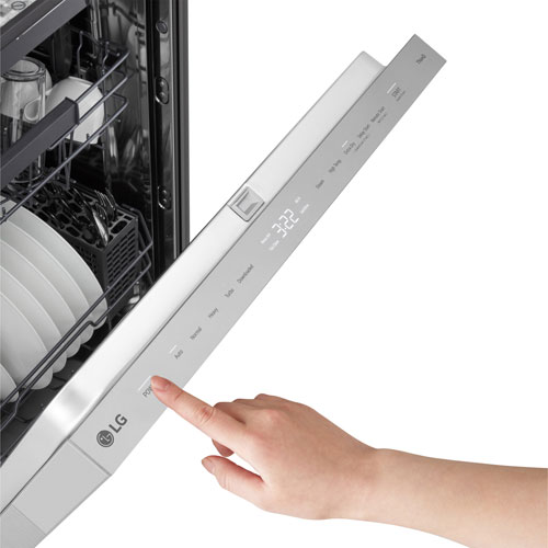 Lave-vaisselle encastrable 24 po 46 dB avec troisième panier de LG (LDNPQ445S) - Acier inoxydable