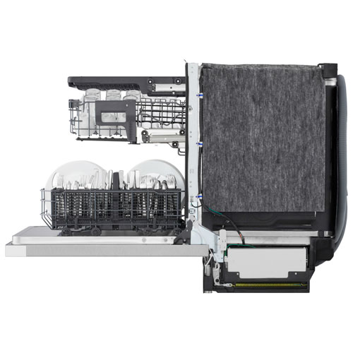 Lave-vaisselle encastrable 24 po 46 dB avec troisième panier de LG (LDNPQ445S) - Acier inoxydable