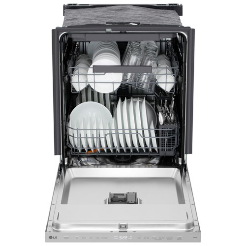 Lave-vaisselle encastrable 24 po 46 dB avec troisième panier de LG (LDNPQ445S) - Acier inoxydable