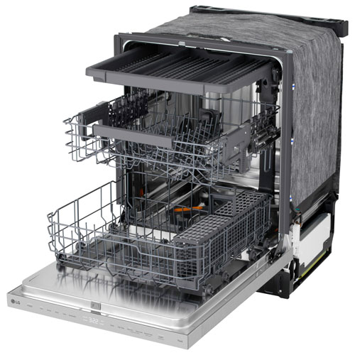 Lave-vaisselle encastrable 24 po 46 dB avec troisième panier de LG (LDNPQ445S) - Acier inoxydable