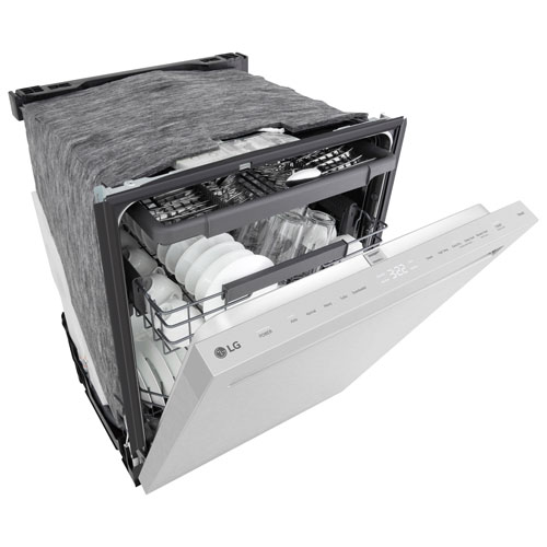 Lave-vaisselle encastrable 24 po 46 dB avec troisième panier de LG (LDNPQ445S) - Acier inoxydable