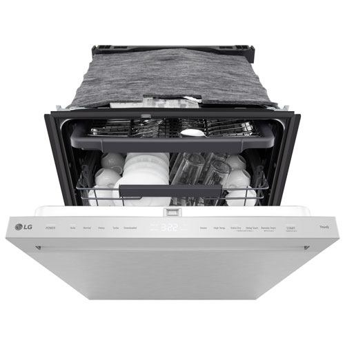 Lave-vaisselle encastrable 24 po 46 dB avec troisième panier de LG (LDNPQ445S) - Acier inoxydable