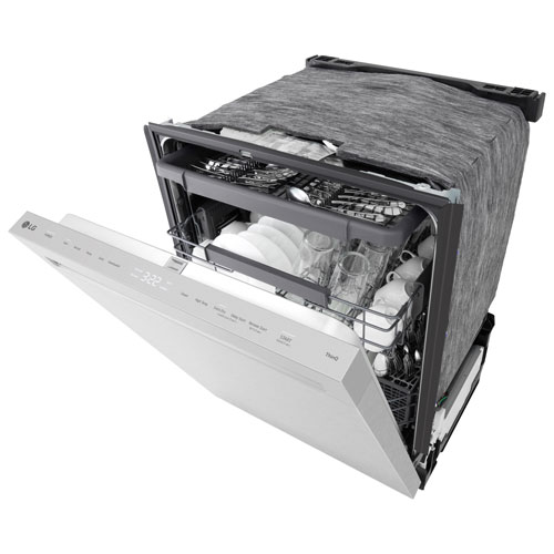 Lave-vaisselle encastrable 24 po 46 dB avec troisième panier de LG (LDNPQ445S) - Acier inoxydable