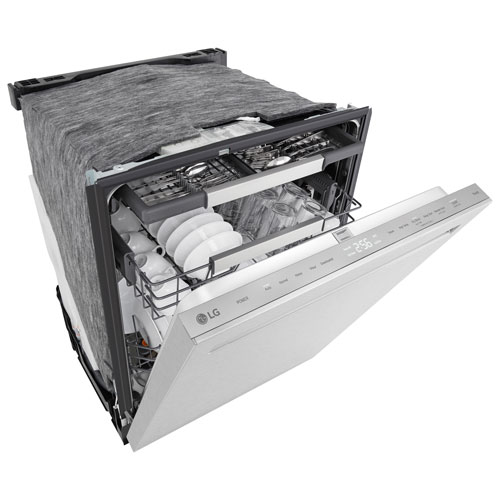 Lave-vaisselle encastrable 24 po 46 dB avec 3e panier de LG (LDNPQ555S) - Acier inoxydable