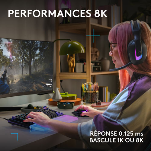 Clavier de jeu mécanique et analogique rétroéclairé à touches linéaires DUAL SWAP TMR G G512 X 75 format 75 % de Logitech - Anglais