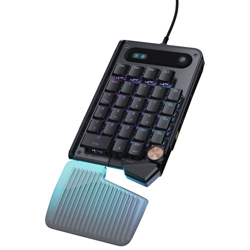 Pavé numérique modulaire rétroéclairé avec touches mécaniques à effet Hall Titan Command Series KP7 de Turtle Beach - Noir - Bilingue